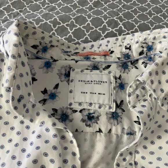 6 bundle LOT mens M button down shirts. - Picture 9 of 12